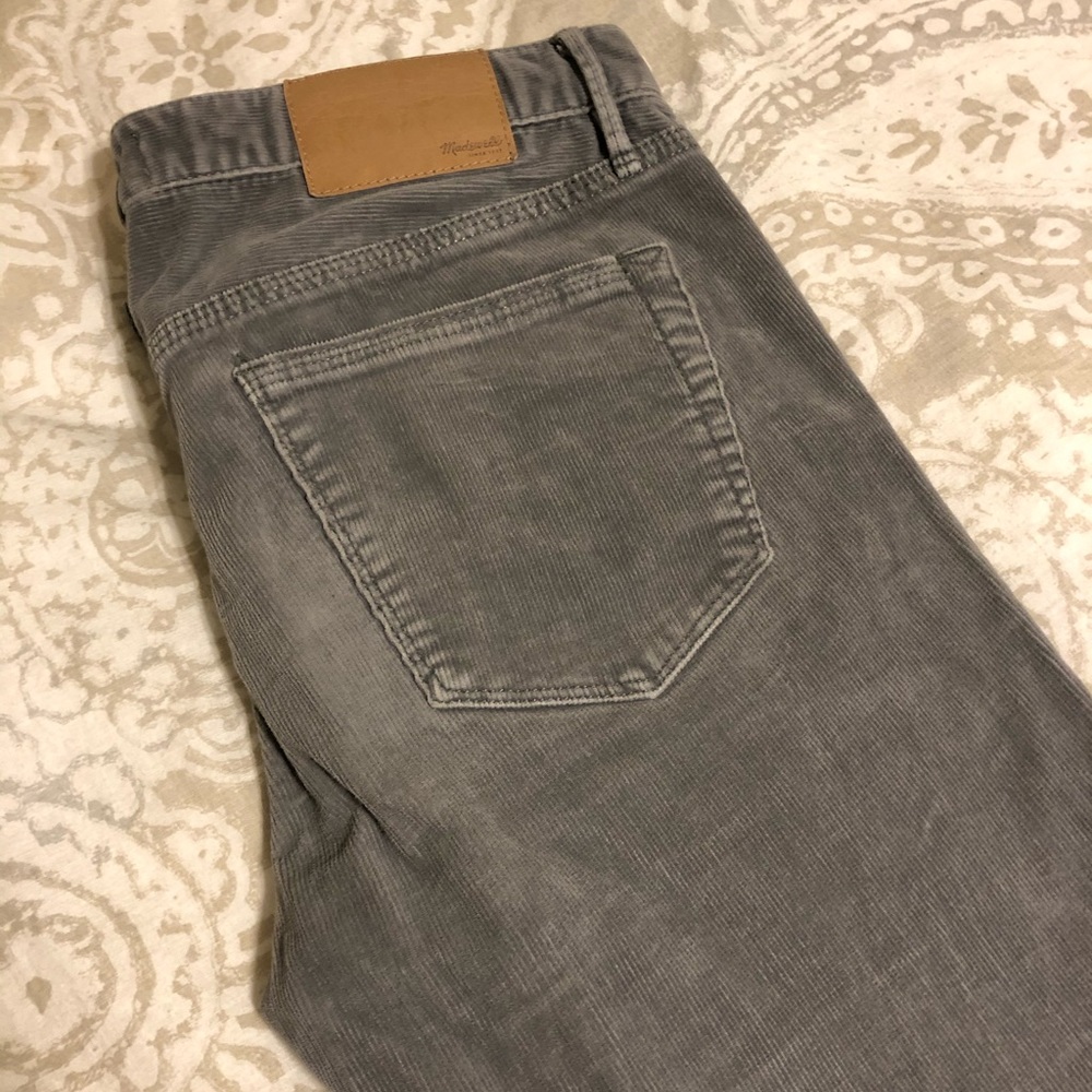 Madewell Grey Corduroy Skinny Pant